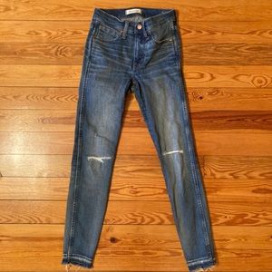 Madewell 9” High Rise True Skinny Denim Jeans 24